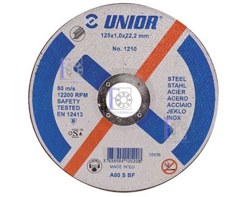 Disc abr. 125*1.6*22 UNIOR 1210